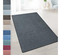 Karat Tapis sur Mesure London - Bords sans Frange grâce à la Modification - Boucle Durable et Facile à soigner Flor (Anthracite - 100x150 cm)