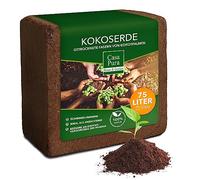 KARAT Terreau semis et bouturage - Terreau de Fibres de Coco pour Plantes aromatiques intérieur - Pressé en Bloc 5 kg - Terreau rempotage Anti-moisissure (75 litres)