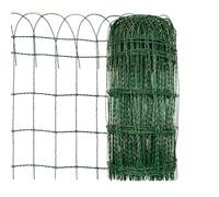 KARAT Treillis décorative Vert - Clôture Jardin Potager en Fil de Fer revêtu en Plastique - Maille15x9 cm, epaisseur 2,4/3,0 mm (65 cm x 25 m)