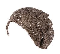 Karate - Bandeau ethnique - Style bohème - Motif floral - Couverture de cheveux - Turban enveloppant, turban - Bonnet plissé - Casque cross pour femme - Kaki - Taille unique