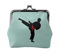 Karaté Boy Vector Ceinture Changeable Impression Couleur Minimaliste Léger Portefeuille pour les Commutations scolaires et de travail, Concerts Voyage Kit Portefeuille