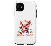 Karate Cute Pork Chop Funny Karate Pun Pig Martial Arts Coque pour iPhone 11