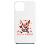 Karate Cute Pork Chop Funny Karate Pun Pig Martial Arts Coque pour iPhone 13