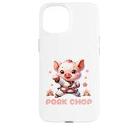 Karate Cute Pork Chop Funny Karate Pun Pig Martial Arts Coque pour iPhone 15