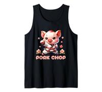 Karate Cute Pork Chop Funny Karate Pun Pig Martial Arts Débardeur