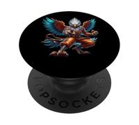 Karaté Eagle Warrior Féroce Avian Kung Fu PopSockets PopGrip Adhésif