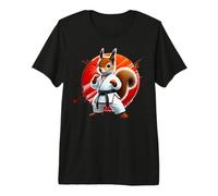 Karaté écureuil Arts Martiaux Combattant Judo Taekwondo Jiujitsu T-Shirt Haut de Gamme