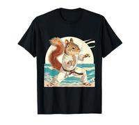 Karaté écureuil vagues arts martiaux taekwondo amoureux des écureuils T-Shirt