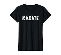 Karaté Femme Blanc T-Shirt Graphique avec Valeur, Femme, Noir, S