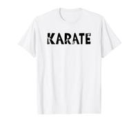 Karaté Femme Noir T-Shirt Graphique avec Valeur, Homme, Blanc, S
