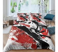 Karate Fighter Parure de Lit Microfibre résistante 3 Pièces 3D Effet Douce Martial Arts Style Housse de Couette avec Fermeture Éclair Confortable for Adulte Enfants Filles Double（200x200cm）