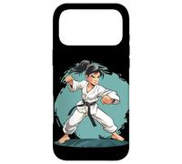 Karate Girl Comic Ceinture Noire d'autodéfense Coque pour iPhone 17 Pro Max