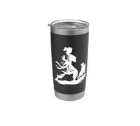 Karate Girl Esquisse d'autodéfense Gobelet isotherme en acier inoxydable double paroi
