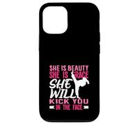 Karaté Girl Kick in The Face Beauty Grace Sayings Funny Coque pour iPhone 12/12 Pro