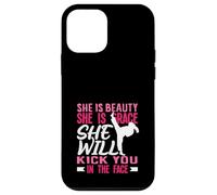 Karaté Girl Kick in The Face Beauty Grace Sayings Funny Coque pour iPhone 12 Mini