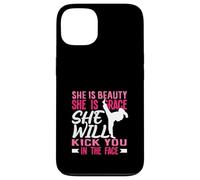 Karaté Girl Kick in The Face Beauty Grace Sayings Funny Coque pour iPhone 13