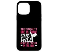 Karaté Girl Kick in The Face Beauty Grace Sayings Funny Coque pour iPhone 13 Pro Max