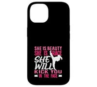 Karaté Girl Kick in The Face Beauty Grace Sayings Funny Coque pour iPhone 14