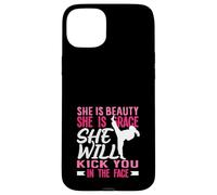 Karaté Girl Kick in The Face Beauty Grace Sayings Funny Coque pour iPhone 15 Plus