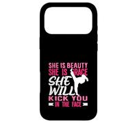 Karaté Girl Kick in The Face Beauty Grace Sayings Funny Coque pour iPhone 17 Pro Max