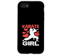 Karaté Girl Love Martial Arts Fighter Red Hearts Training Coque pour iPhone SE (2020) / 7/8