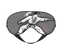 Karate-highkick-icon Impression Fonctionnalité Outdoor Voyage Masque pour les Yeux Respirant Camping Méditation Yoga