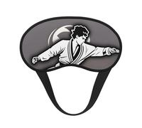 Karate-Highkick-Icon Print Masque pour les yeux lavable pour adultes bloquant la lumière du sommeil