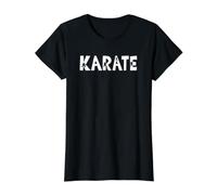 Karaté Homme Blanc T-Shirt Graphique avec Valeur, Femme, Noir, S