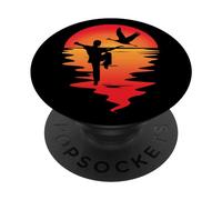 Karaté, Judoka, Taekwondo, Ju-Jutsu, Kung-Fu Coucher de Soleil PopSockets PopGrip Adhésif