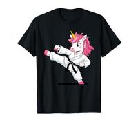 Karaté Licorne Drôle Ceinture Noire Amoureux Arts Martiaux Japonais T-Shirt