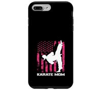 Karaté Maman Drapeau Américain USA Arts Martiaux Mère Fighter Coque pour iPhone 7 Plus/8 Plus