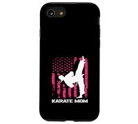 Karaté Maman Drapeau Américain USA Arts Martiaux Mère Fighter Coque pour iPhone SE (2020) / 7/8