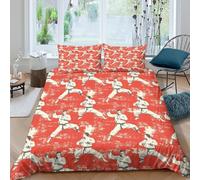 Karate Practitioner Ensemble De Literie Confortable Hypoallergique 3 pièces Martial Arts Dynamic Housse de Couette avec Fermeture Éclair Résistante for Décoration de Chambre Single（135x200cm）