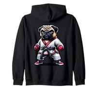 Karate Pug Maître des Arts Martiaux Sweat à Capuche