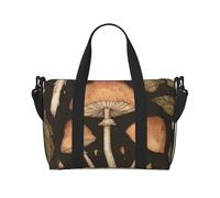 Karaté Sac de voyage à bandoulière résistant à l'eau, grand bagage à main avec sangle réglable, multi-compartiments pour la gym, les voyages, l'extérieur, Art des champignons, Taille unique