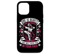Karaté She is Beauty She is Grace Kick Your Face Coque pour iPhone 12/12 Pro