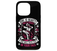 Karaté She is Beauty She is Grace Kick Your Face Coque pour iPhone 13 Pro