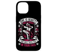 Karaté She is Beauty She is Grace Kick Your Face Coque pour iPhone 14