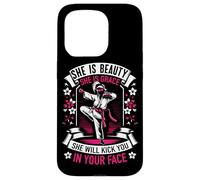 Karaté She is Beauty She is Grace Kick Your Face Coque pour iPhone 15 Pro