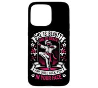 Karaté She is Beauty She is Grace Kick Your Face Coque pour iPhone 15 Pro Max