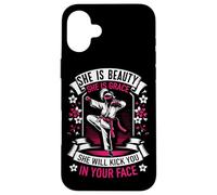 Karaté She is Beauty She is Grace Kick Your Face Coque pour iPhone 16 Plus