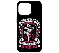 Karaté She is Beauty She is Grace Kick Your Face Coque pour iPhone 16 Pro