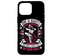 Karaté She is Beauty She is Grace Kick Your Face Coque pour iPhone 16 Pro Max