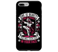 Karaté She is Beauty She is Grace Kick Your Face Coque pour iPhone 7 Plus/8 Plus