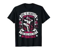 Karaté She Is Beauty She is Grace Kick Your Face T-Shirt