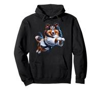 Karate Shetland Sheepdog Sheltie En Action Sweat à Capuche
