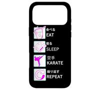 Karaté Taekwondo Aïkido Ju-Jutsu Kung Fu Mangez du KARATÉ Sommeil Coque pour iPhone 17 Pro Max