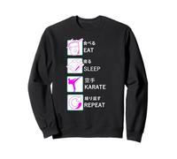 Karaté Taekwondo Aïkido Ju-Jutsu Kung Fu Mangez du KARATÉ Sommeil Sweatshirt