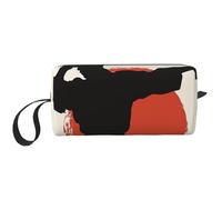 Karaté Trousse de maquillage imprimée pour homme avec poignée, légère et portable, organisateur de cosmétiques pour voyage, gym et usage quotidien - Cadeau pour femmes et filles, blanc, Taille unique