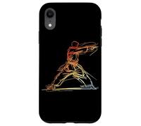 Karateka Line Art Retro Dojo Coque pour iPhone XR
